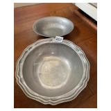 TWO PEWTER BOWLS BY WILTON