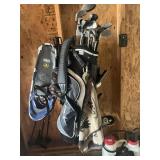 WALTER HASTINGS GOLF BAG WITH TEES AND CLUBS