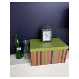 CROQUET CLUB GREEN BOTTLE QUARTER CLOCK