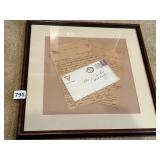 VINTAGE NICELY FRAMED KECK FAMILY LETTERS WITH