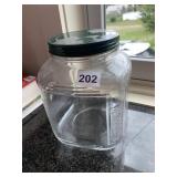 GLASS STORE JAR WITH METAL LID