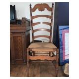 CURVED RUSH SEAT CHAIR 44IN HIGH