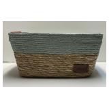 NEW HARRY AND DAVID WOVEN BASKET WITH LEATHER