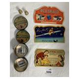 SEWING NEEDLE CARDS, TINS WITH SEWING KITS
