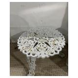 CAST IRON 3 LEG PATIO TABLE SOME SURFACE RUST