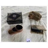 TRINKET BOX, BRASS SHOE, ETC.