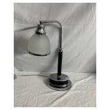 SILVER AND BLACK DESK LAMP