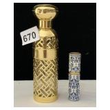 EMPTY SHALIMAR PERFUME BOTTLE AND PURSE SHALIMAR