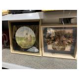 FRAMED PLATE CHILDREN HOLDING HANDS, DRIED