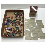 VINTAGE GAME PIECES AND CARDS