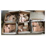 SALVAGED PINK BATHROOM TILE WITH WHITE SPECKLED