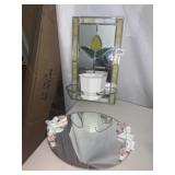 LEADED GLASS WALL Dï¿½COR AND MIRROR