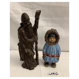 SIGNED ALAN JOHNSON 1962 ESKIMO FIGURINE, CARVED
