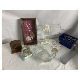 SHADOW BOX WITH BALLET SHOES AND DRIED FLOWERS,