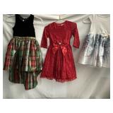 3 LITTLE GIRLS DRESSES SZ. 7 ONE WITH PINK PONIES