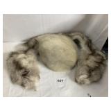 FUR HAT AND NECK WRAP