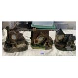 3 HOUSES WITH CLOCKS