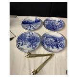 WILLIAM SONOMA PLATES WITH HOLDERS