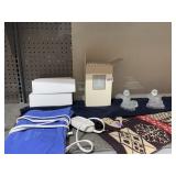 SOFT SCARVES, 2 ANGEL CANDLE HOLDERS, HEATING PAD