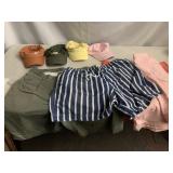 BALL CAPS, SZ. 38 RALPH LAUREN SHORTS AND OTHERS