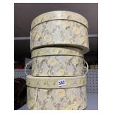 3 ROSE DESIGN HAT BOXES