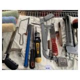 MISC TOOLS, GRASS SHEARS, CAULKING GUN, ETC.