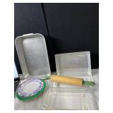 ROLLING PINS, BAKING PANS INC PYREX