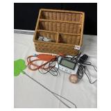 LETTER HOLDER, EXTENSION CORD, CLOCK, ETC.