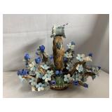 CAPODIMONTE MARGHERITA PORCELAIN FLOWER BASKET