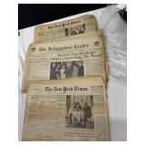 VINTAGE NEWS PAPERS, CARBON PAPER, 1966