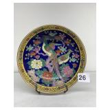 ORIENTAL HAND PAINTED BOWL WITH DISPLAY STAND