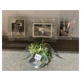 GLASS PICTURE FRAMES AND ANGEL