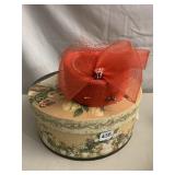 RED LADIES PURSE W/ HAT PIN