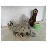 CANDLES, FIGURES, GLASSES, ETC.