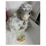 MUSICAL LAMB COOKIE JAR, MUSIC BOX MAY NEED