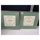 PICTURES JANE & LARRY 15" H