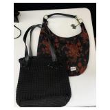 THE SAK BLACK PURSE AND PARADOX RED ROSE PURSE
