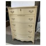 BASSETT PROVINCIAL 5 DRAWER CHEST 62" L X 32.5" H