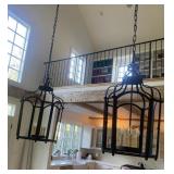 CAST IRON CHANDELIERS VERY LARGE OVER 30" H