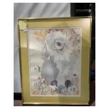 PRINT IN FRAME 31" X 36" COLORFUL FLOWERS