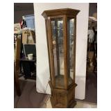 CURIO CABINET W/ 3 GLASS SHELVES AND LIGHT