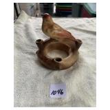 VINTAGE BIRD BUD VASE CZECH.