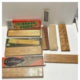 VINTAGE CRIBBAGE BOARDS