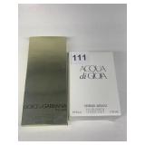 DOLCE & GABBANA 0.2 FL. OZ AND GIORGIO ARMANI 1.7
