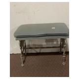 IRON LEG VELVET SEAT OTTOMAN