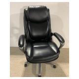 SERTA BLACK OFFICE CHAIR COMFORTABLE SEE RIGHT