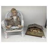 MUSICAL JEWELRY BOX COTTAGE SHAPE, LEX