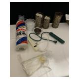 3 MATCHING PILLAR CANDLE HOLDERS, PLUG BARS,