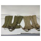 2 PAIRS OF CANVAS SPATS