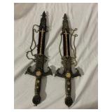 TWO KNIVES W/ SHEATHS